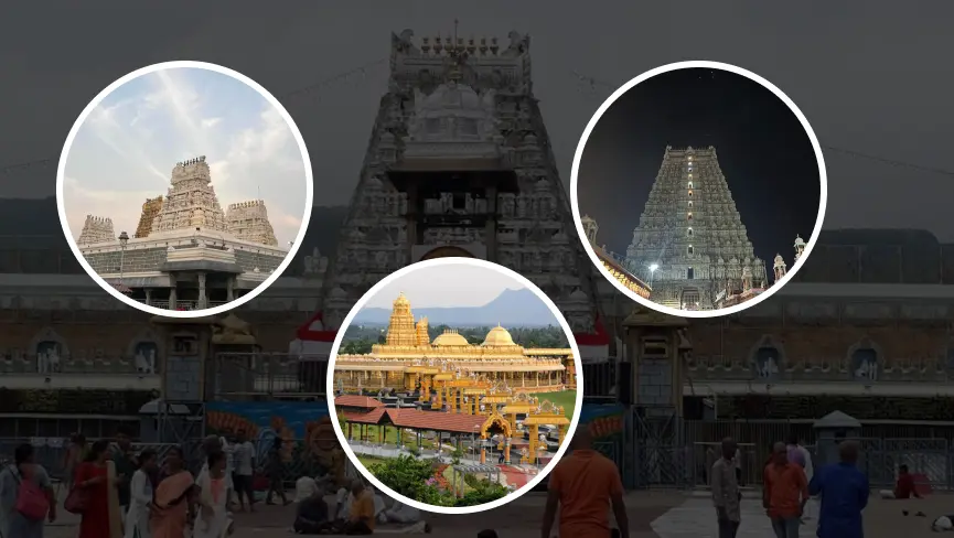 tirupati to kanchipuram tiruvannamalai vellore tiruttani 2 days tour plan