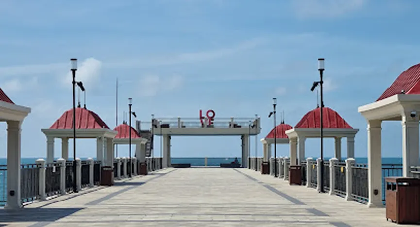Sea view bridge in Ho Tram Xuyen Moc BRVT